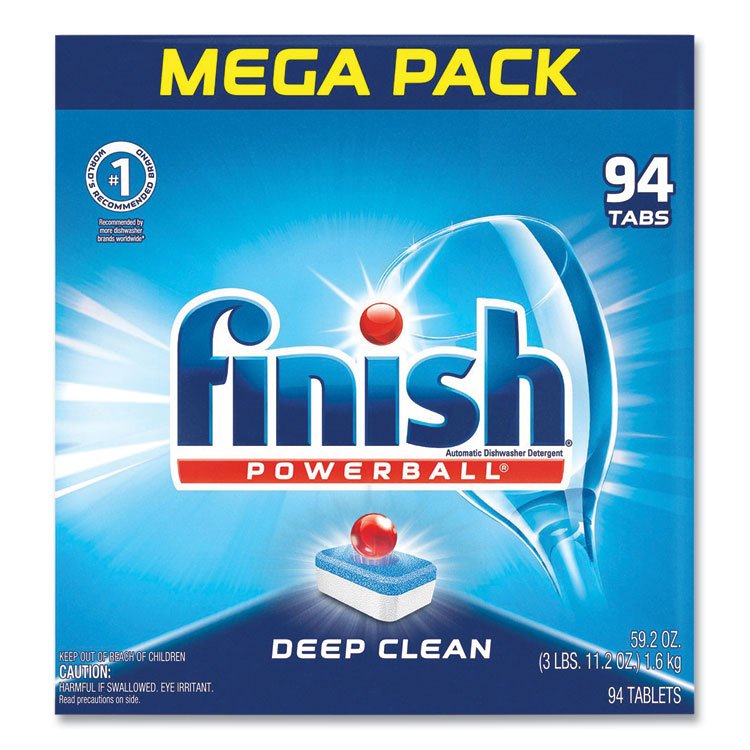FINISH Powerball Dishwasher Tabs, Fresh Scent, 94/Box (RAC97330)