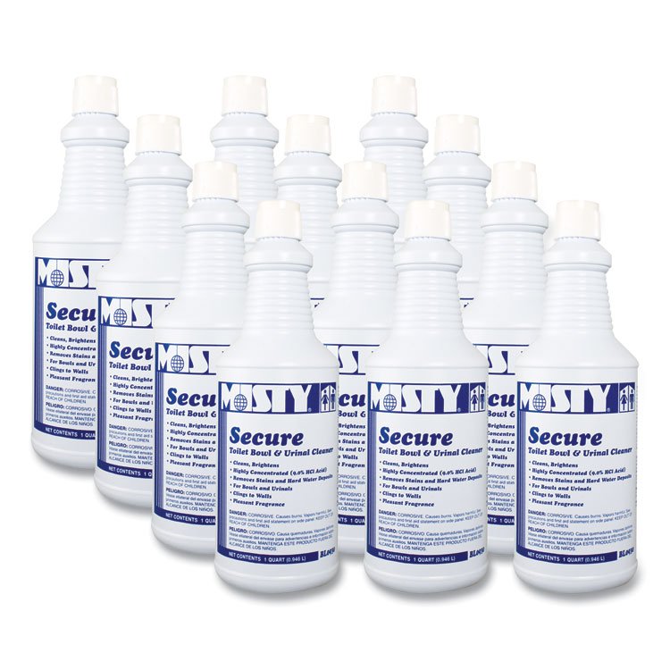 Misty Secure Hydrochloric Acid Bowl Cleaner, Mint Scent, 32oz Bottle, 12/Carton (AMR1038801)