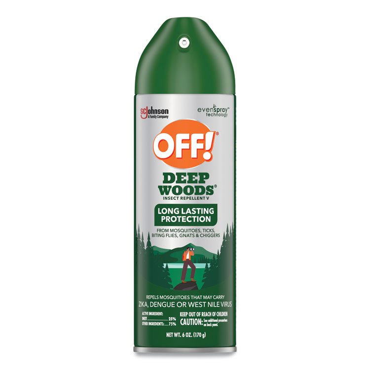 OFF! Deep Woods Insect Repellent, 6 oz Aerosol Spray, 12/Carton (SJN354266)