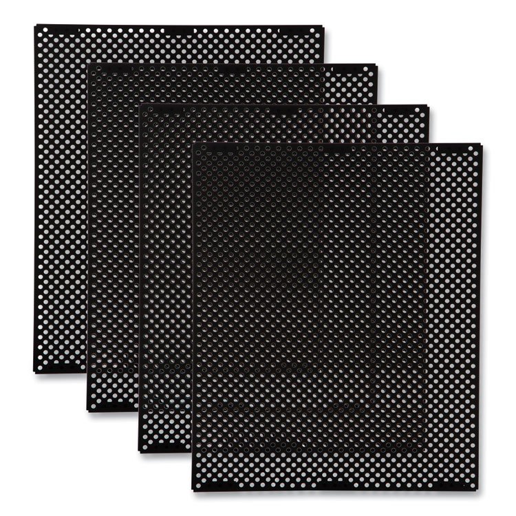 Rubbermaid Commercial Medium General Purpose Perforated Panels for Tailor and Landmark Series Containers, 20.72" x 0.5" x 27.95", Black, 4/Carton (RCP2182610)