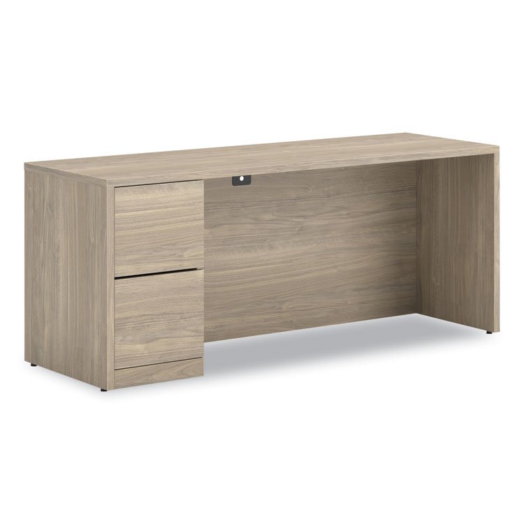 HON 10500 Series Full-Height Left Pedestal Credenza, 72w x 24w x 29.5h, Kingswood Walnut (HON105904LLKI1)