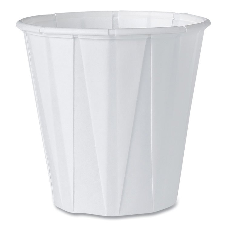 SOLO Paper Portion Cups, 3.5 oz, White, 100/Bag, 50 Bags/Carton (SCC450)