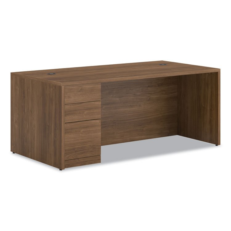 HON 10500 Series "L" Workstation Single Pedestal Desk with Full-Height Pedestal, 72" x 36" x 29.5", Pinnacle (HON105896LPINC)