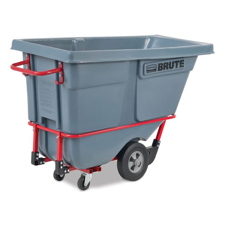 Rubbermaid Commercial 0.5 cu yd BRUTE DURATILT Frame Tilt Truck, Standard Duty, 850 lb Capacity, Gray (RCP2192466)