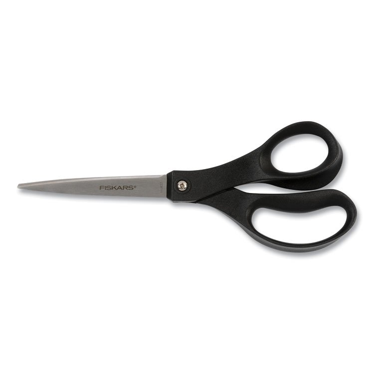 Fiskars Scissors, 8" Long, Straight Black Handle (FSK1067259)