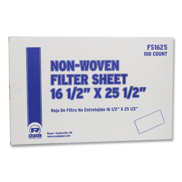 AmerCareRoyal Filter Sheet, Fry Oil, 16.5" x 25.5", 100/Carton (RPPFS1625)