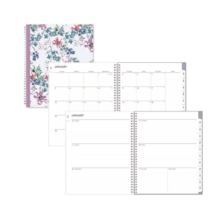 Blue Sky Laila Create-Your-Own Cover Weekly/Monthly Planner, Wildflower Artwork, 11 x 8.5, Purple/Blue/Pink, 12-Month (Jan-Dec): 2026 (BLS137273)