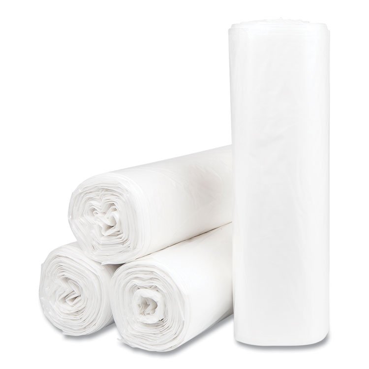 Inteplast Group High-Density Commercial Can Liner Value Pack, 30 gal, 9 mic, 30" x 36", Natural, Interleaved Roll, 25 Bags/Roll, 20 Rolls/CT (IBSVALH3037N10)