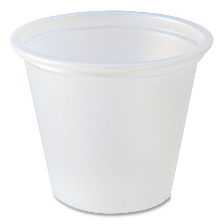 Fabri-Kal Portion Cups, 1 oz, Plastic, Translucent, 250/Sleeve, 10 Sleeves/Carton (FABPC100)