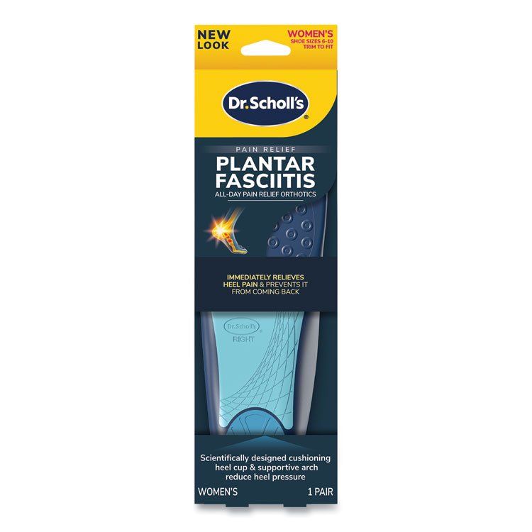 Dr. Scholl's PlantarÂ FasciitisÂ All Day Pain Relief Orthotics for Women, Women Size 6 to 10, Blue (DSC59038)