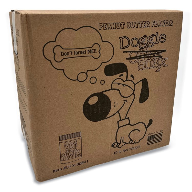 Office Snax Doggie Biscuits, Peanut Butter, 10 lb Box (OFX00641)