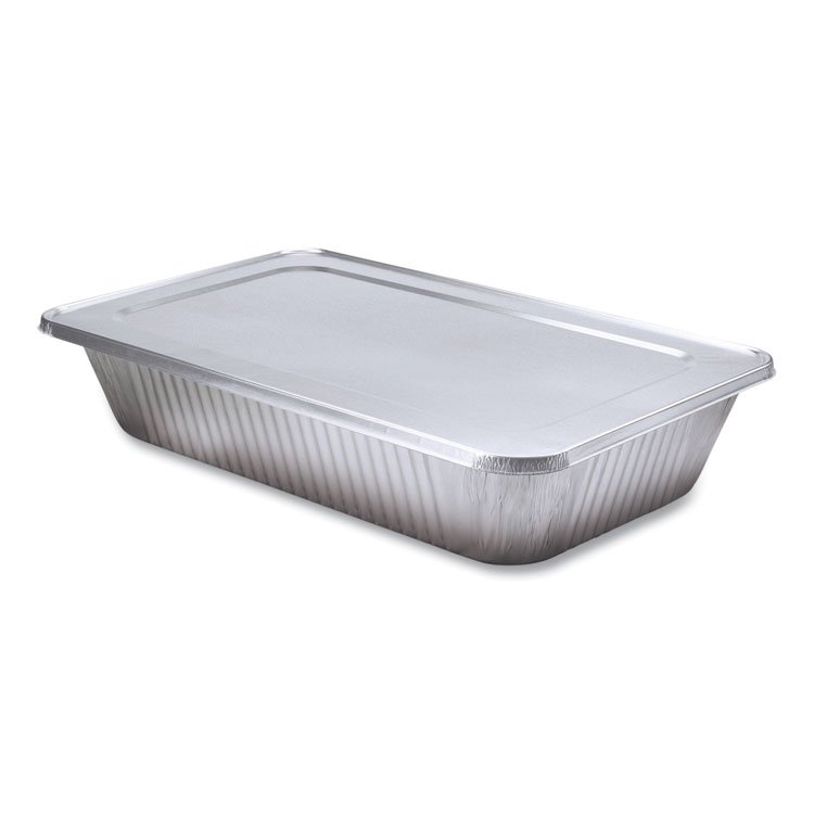 HFA Steam Table Pan Lids, Full Curl Edge, Fits Full-Size Pan, 0.62" Deep, 12.87 x 20.81, 50/Carton (HFA20504550FC)