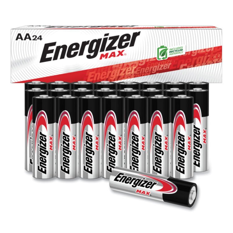 Energizer MAX AA Alkaline Batteries, 1.5 V, 4/Pack, 6 Packs/Box (EVEE91BX)