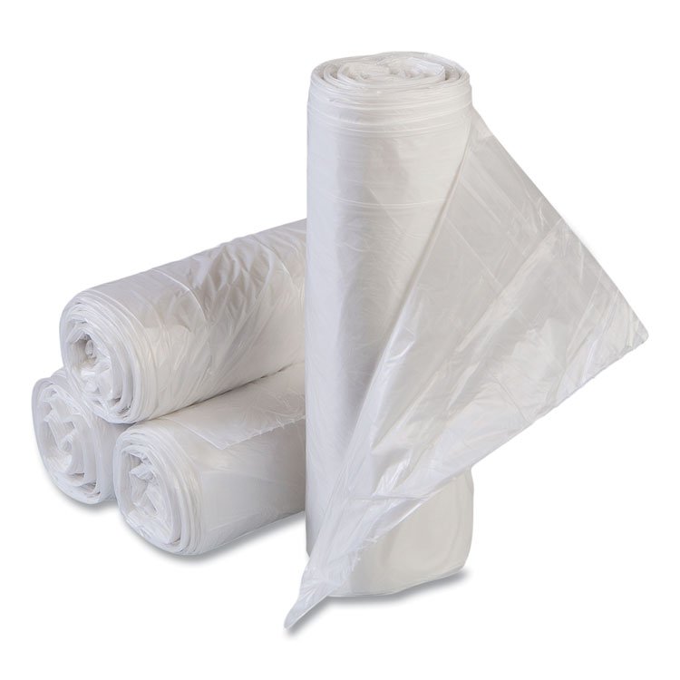 Inteplast Group Draw-Tuff Institutional Draw-Tape Can Liners, Drawstring, 23 gal, 1 mil, 38" x 28.5", Natural, 25 Bags/Roll, 6 Rolls/Carton (IBSDTS2838N)
