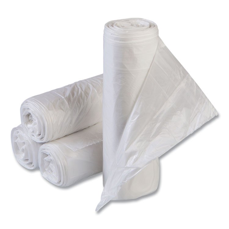 Inteplast Group High-Density Commercial Can Liner Value Pack, 16 gal, 7 mic, 24" x 31", Clear, Interleaved Roll, 50 Bags/Roll, 20 Rolls/CT (IBSVALH2433N8)