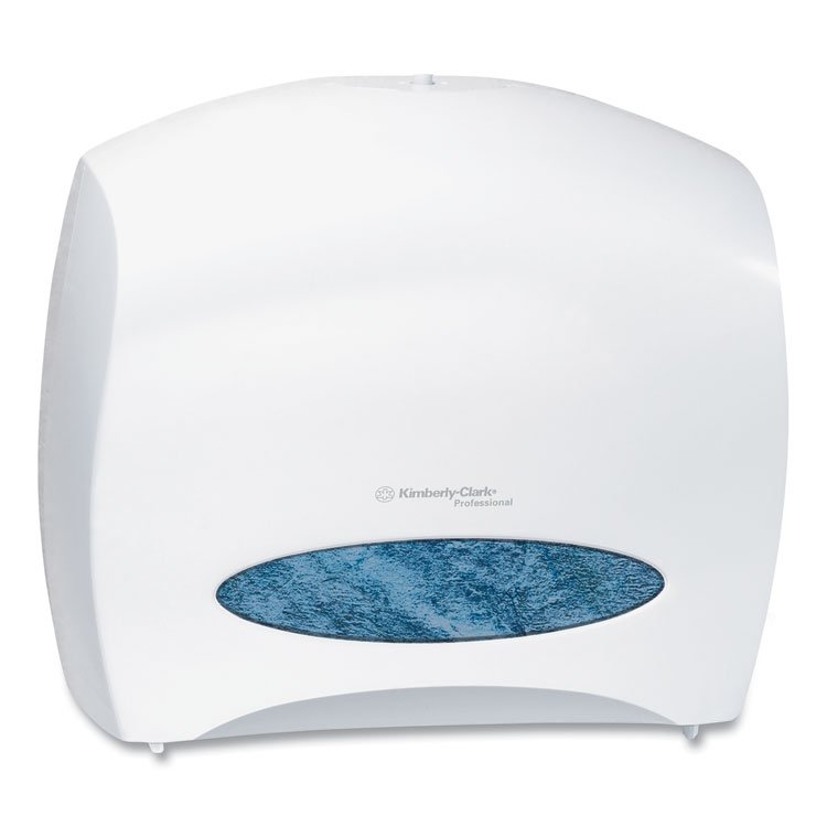 Kimberly-Clark Professional* JRT Jr. Escort Jumbo Roll Bath Tissue Dispenser, 16 x 5.75 x 13.88, Pearl White (KCC09508)