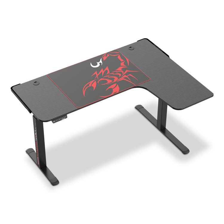 EUREKA ERGONOMIC L-Shaped Standing Desk, Right Desk, 60" x 43.69" x 29.88" to 48.38", Black (EKA01875)