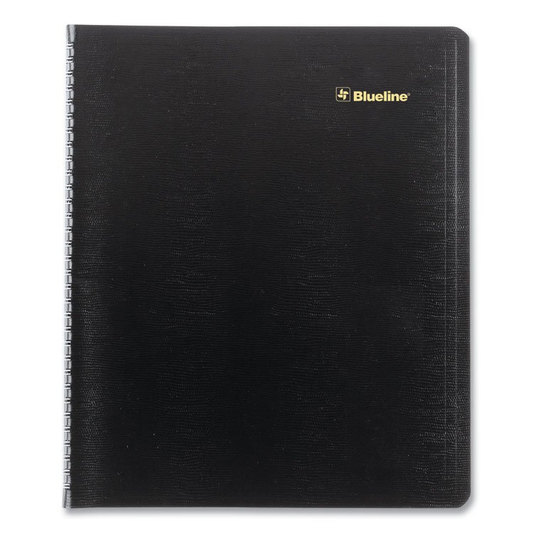 Blueline Plan and Link Monthly Planner, 11" x 9.06", Black Cover, 16-Month: Sept 2025 to Dec 2026 (REDC151281T)