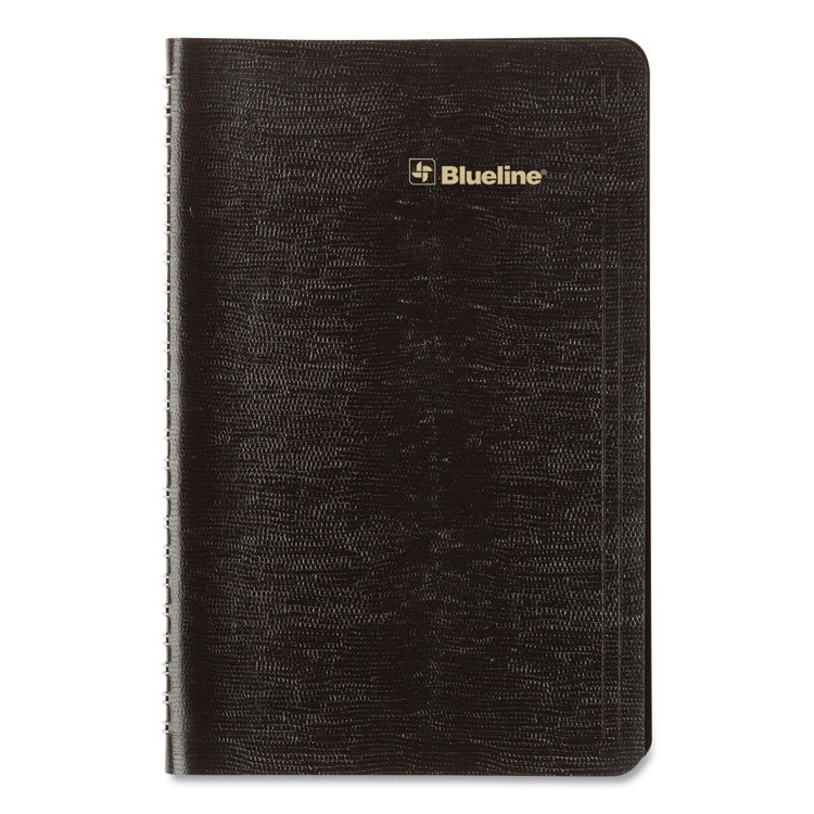 Blueline Plan and Link Weekly Planner, 8" x 5", Black Cover, 12-Month (Jan to Dec): 2026 (REDC507581T)