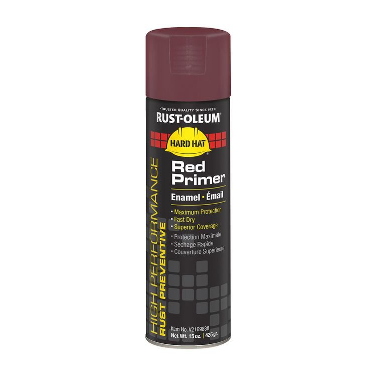 Rust-Oleum Hard Hat High Performance V2100 System Rust Preventive Enamel Spray Primer, Flat Red, 15 oz Aerosol Can, 6/Carton (RSTV2169838)