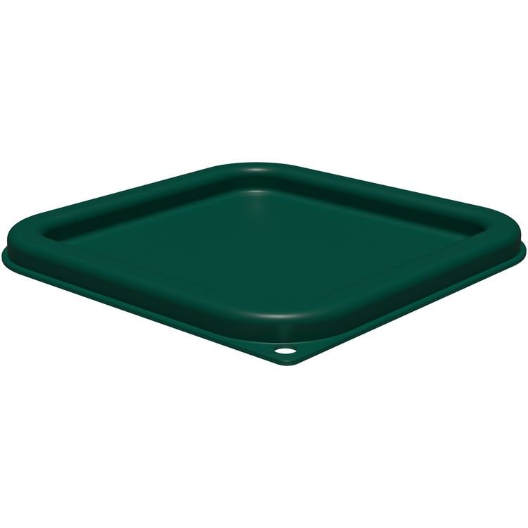 Carlisle Squares Food Storage Container Lid, 7.31 x 7.31 x 0.63, Forest Green, Plastic (CFS1197008)