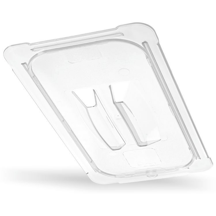 Carlisle StorPlus Polycarbonate Handled Universal Lid, 10.38 x 12.75 x 0.88, Clear, Plastic (CFS10230U07)