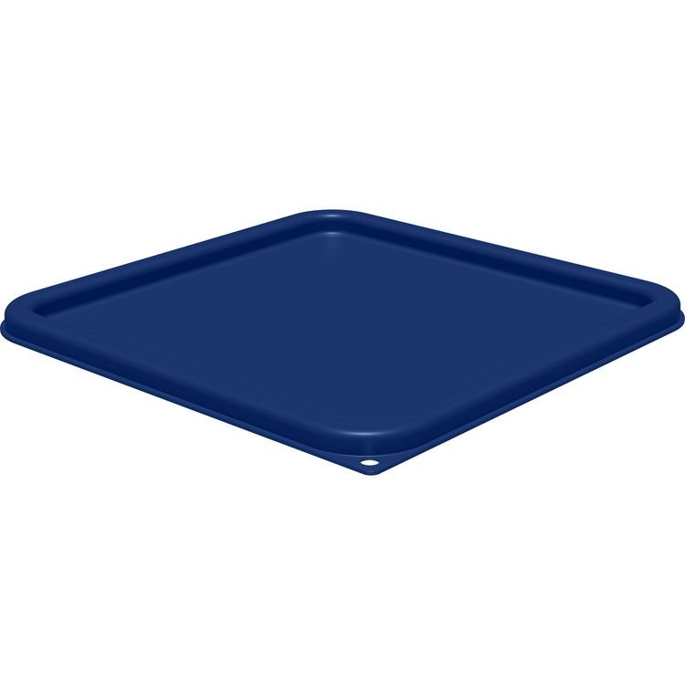 Carlisle Squares Food Storage Container Lid, 11.38 x 11.38 x 0.63, Blue, Plastic (CFS1197260)