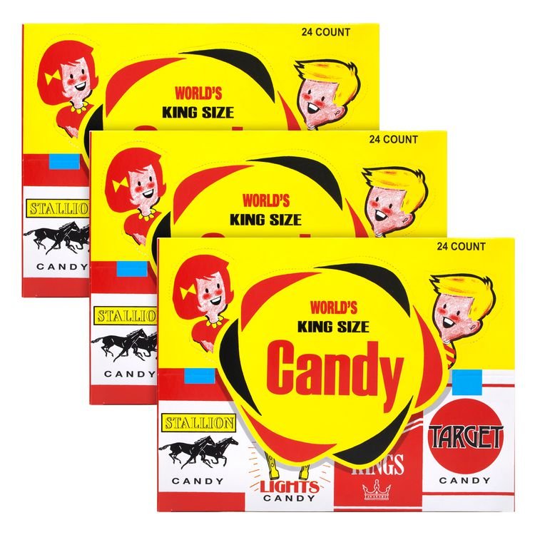 World Confections Candy Cigarettes, 24/Box, 3 Boxes/Carton (GRR60004064)