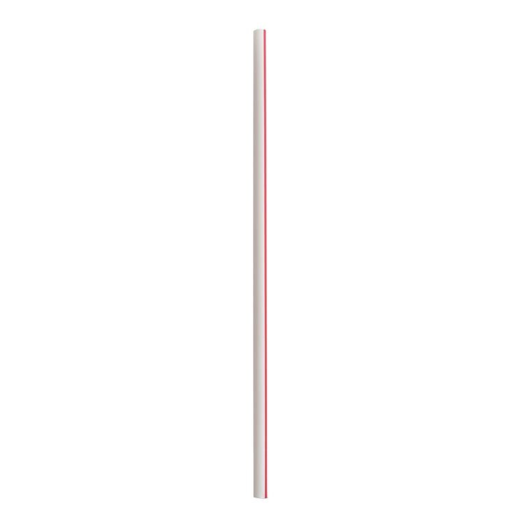 Boardwalk Jumbo Straws, 7.75", Polypropylene, Red/White Striped, 250/Pack, 50 Packs/Carton (BWKJSTUW775RW)