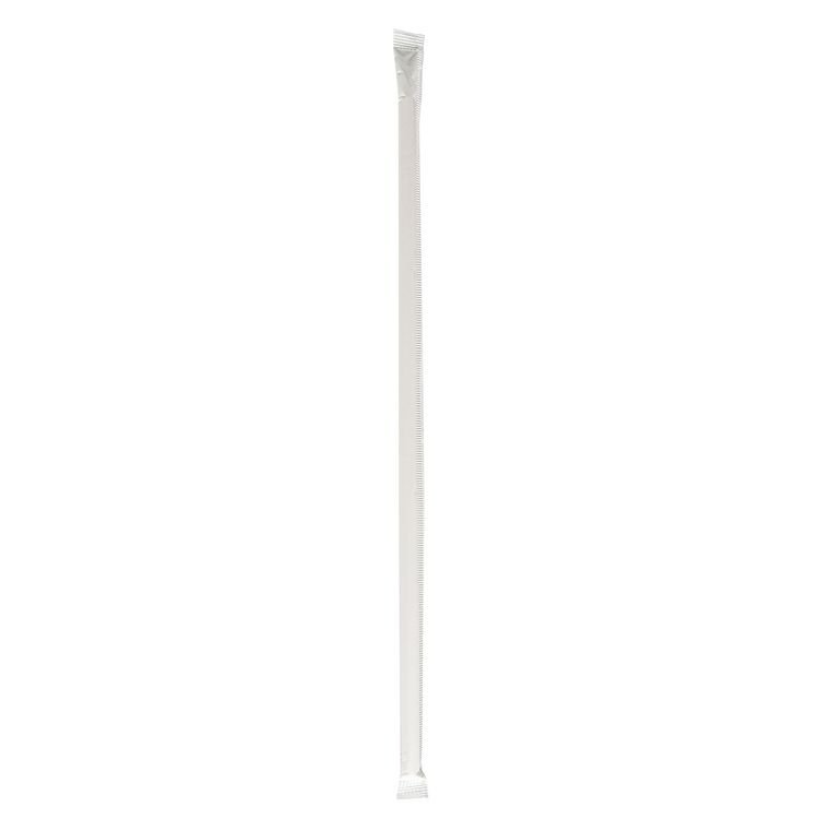 Boardwalk Wrapped Jumbo Straws, 10.25", Polypropylene, Red/White Striped, 500/Pack, 4 Packs/Carton (BWKJSTW1025RW)