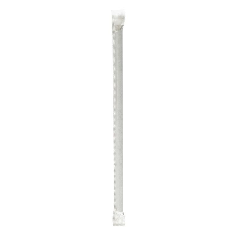 Boardwalk Wrapped Jumbo Paper Straws, 7.75", Paper, Black, 320/Pack, 4 Packs/Carton (BWKPPRSTRWBLIW)