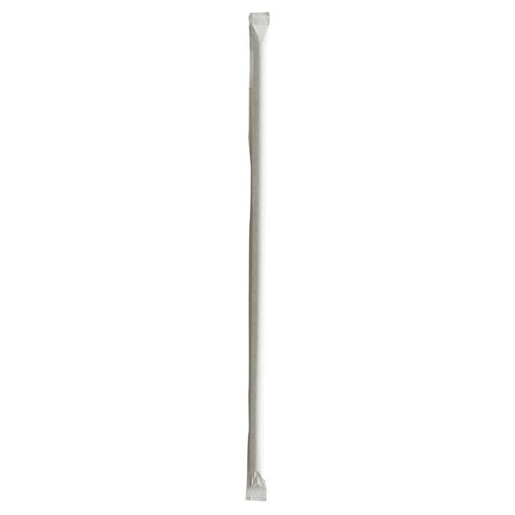 Boardwalk Wrapped Jumbo Straws, 10.25", Polypropylene, Clear, 500/Pack, 4 Packs/Carton (BWKJUMW1025CLR)