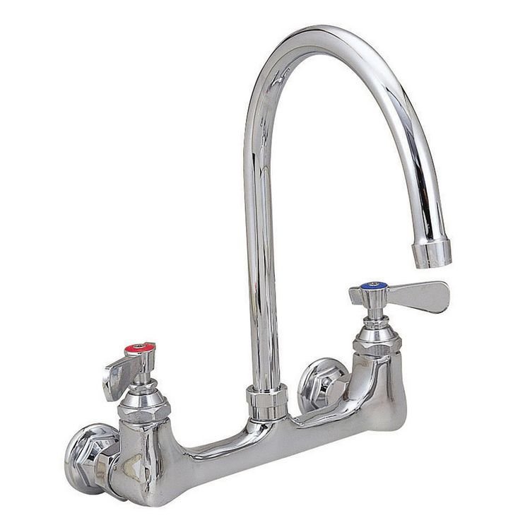 BK Resources WorkForce Standard Duty Faucet, 7.88" Height/3" Reach, Chrome-Plated Brass (BKEBKFW3GM)