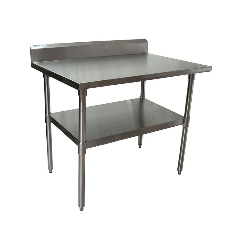 BK Resources Stainless Steel 5" Riser Top Tables, 48w x 30d x 39.75h, Silver, 2/Pallet (BKE2VTR54830)