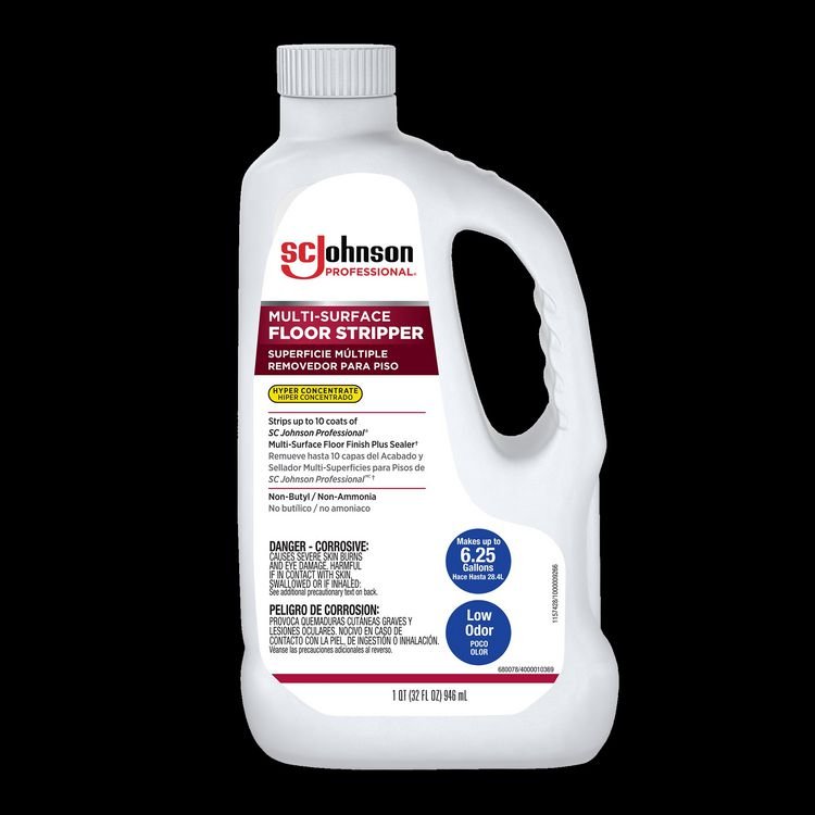 SC Johnson Professional Hyper Concentrate Floor Stripper, Fresh Scent, 32 oz Bottle, 6/Carton (SJN680078)