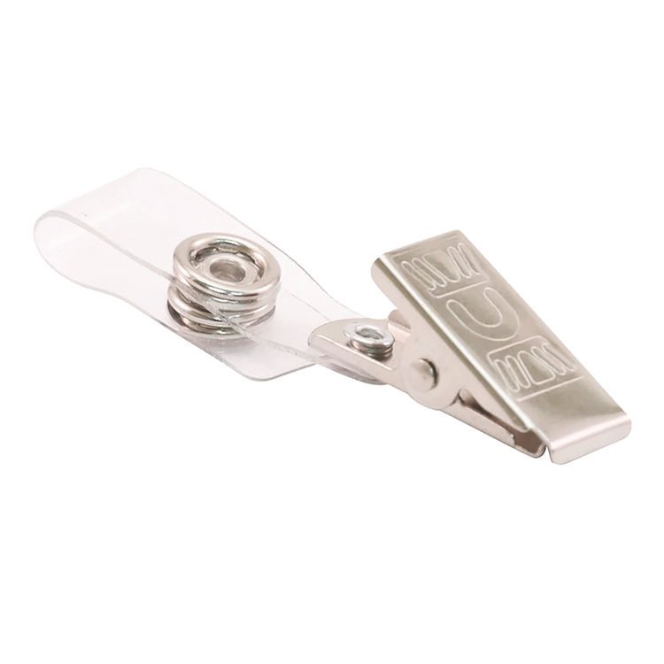 ADVANTUS CORPORATION Badge Straps with Clips, 0.38" x 2.75", Clear, 25/Pack (AVT97302)