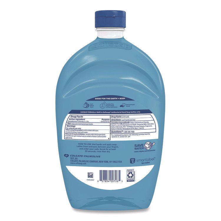 COLGATE PALMOLIVE, IPD. Antibacterial Liquid Hand Soap Refill, Cool Splash, 50 oz Bottle (CPC61031016EA)