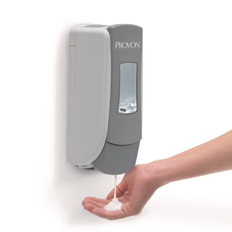 GO-JO INDUSTRIES ADX-12 Dispenser, 1,250 mL, 4.64 x 3.94 x 11.89, Gray/White, 6/Carton (GOJ887106CT)