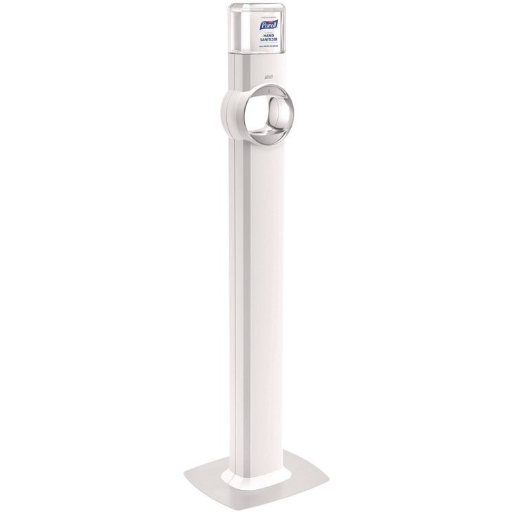 GO-JO INDUSTRIES FS8 Floor Stand Dispenser with Energy-on-the-Refill and SMARTLINK Capability, 12.75 x 11.25 x 39, White (GOJ7720DS)