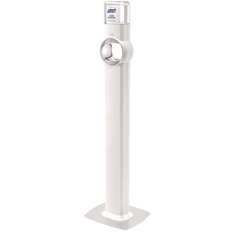 GO-JO INDUSTRIES FS6 Touch-Free Floor Stand Dispenser, 1,200 mL, 12.5 x 11.3 x 38.5, White (GOJ6420DS)