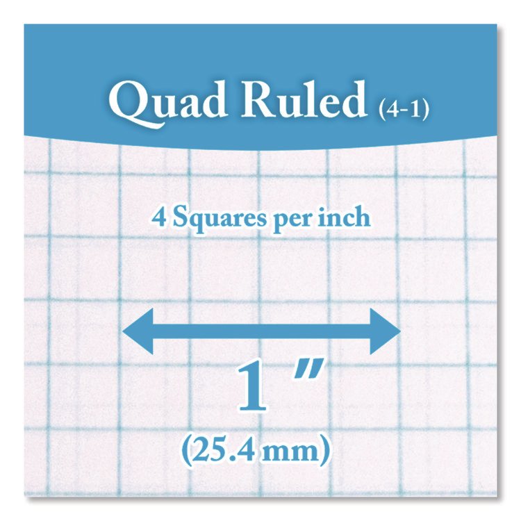 BAZIC PRODUCTS Spiral Notebooks, 1-Subject, Quadrille Rule (4 sq/in), Randomly Assorted Cover Color, (100) 10.5 x 8 Sheets (BAZ514)