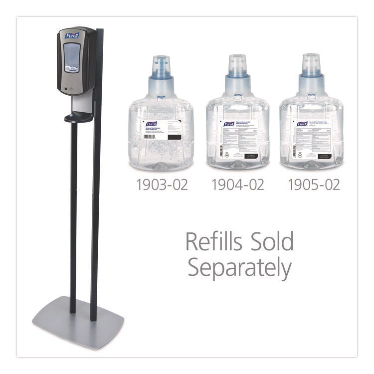 GO-JO INDUSTRIES LTX-12 Dispenser Floor Stand, 1,200 mL, 13.5 x 5 x 28.5, Graphite (GOJ7028DS)