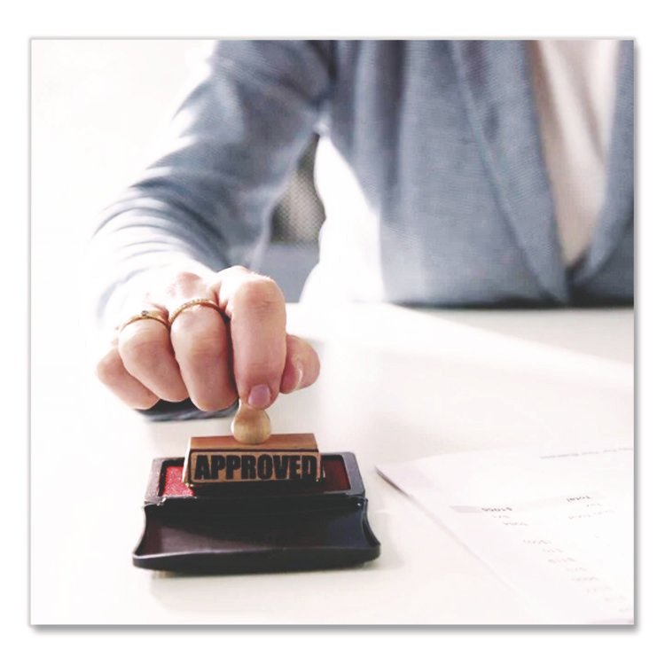 CONSOLIDATED STAMP 2000 PLUS One-Color Felt Stamp Pad, #1, 4.25" x 2.75", Red (CSC090410)