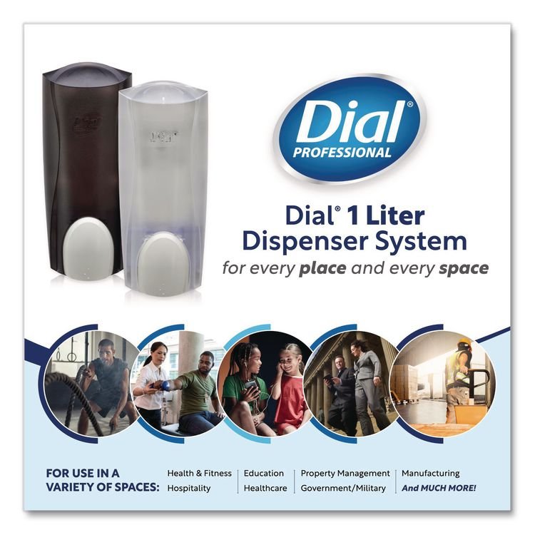 DIAL PROFESSIONAL The Dial Dispenser, 1 L, 5.12 x 3.98 x 12.34, Ice, 6/Carton (DIA03920CT)