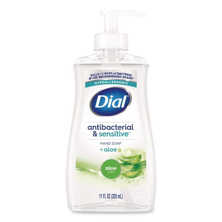 DIAL PROFESSIONAL Antibacterial Liquid Hand Soap, Aloe Scent, 11 oz, 12/Carton (DIA20946)