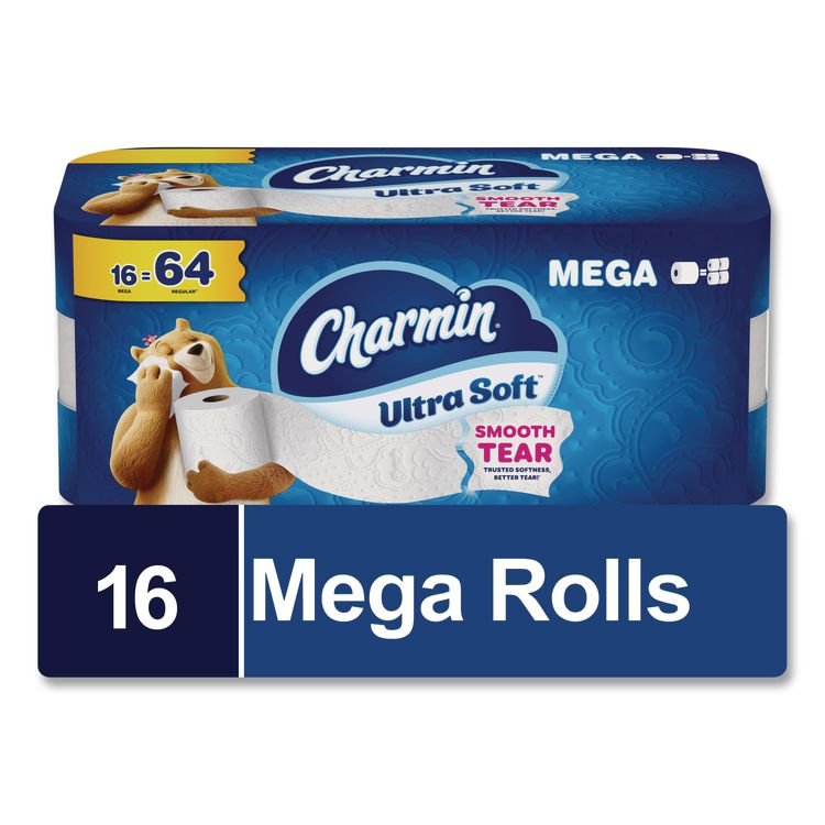 PROCTER & GAMBLE Ultra Soft Bathroom Tissue, Septic Safe, 2-Ply, White, 208 Sheets/Roll, 16 Rolls/Carton (PGC19266)