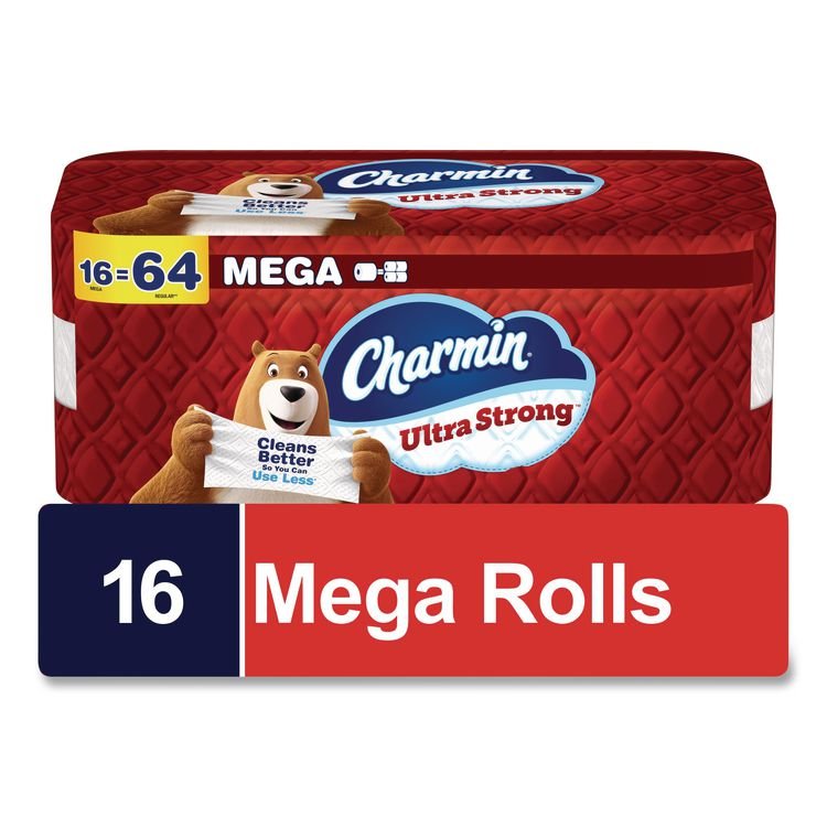 PROCTER & GAMBLE Ultra Strong Bathroom Tissue, Mega Roll, Septic Safe, 2-Ply, White, 220 Sheets/Roll, 16 Rolls/Pack (PGC13215)