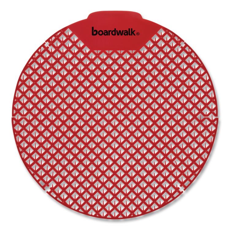 BOARDWALK Urinal Screen, Cherry Scent, Red, 1.8 oz, Dozen (BWK1008)
