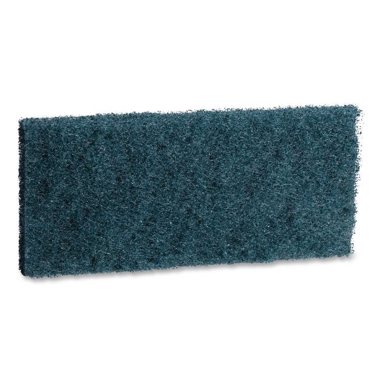 BOARDWALK Medium-Duty Scrub Pad, 4.62 x 10, Blue, 10/Carton (BWK402B)