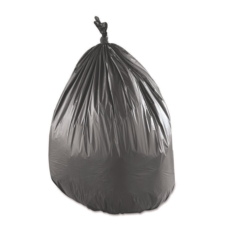 INTEGRATED BAGGING SYSTEMS Low-Density Commercial Can Liners, 33 gal, 0.9 mil, 33" x 39", Black, Interleaved Roll, 25 Bags/Roll, 6 Rolls/Carton (IBSSL3339XPKC)